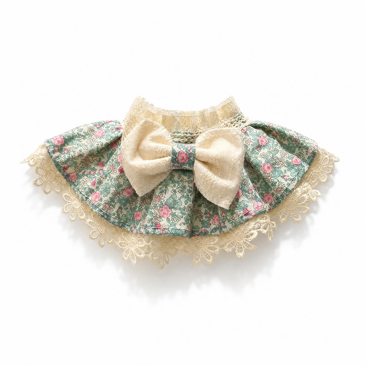 Bandana à volants fleuri pour animaux de compagnie
